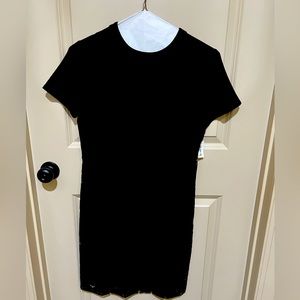 Lark & Ro new little black dress. 34 1/2 inches from neckline to bottom hem.